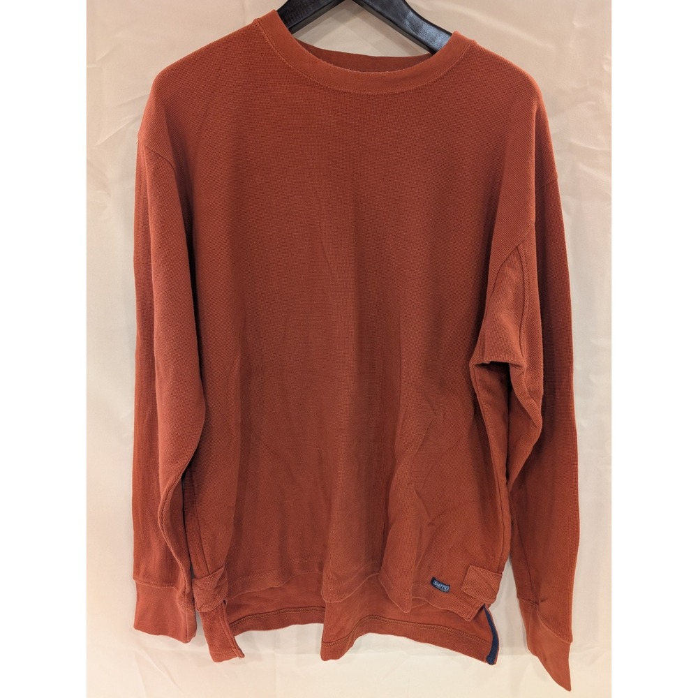 Mens Smiths Workwear XL Rust Long Sleeve Waffle Knit Thermal Crewneck Shirt - Picture 1 of 5